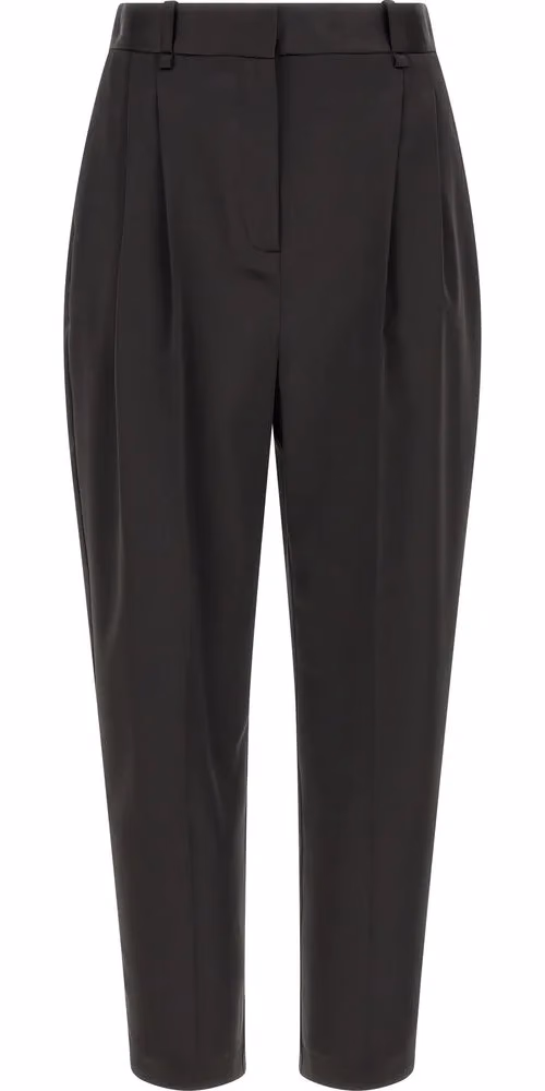 Elisabetta Franchi Black Polyester Cropped Pants