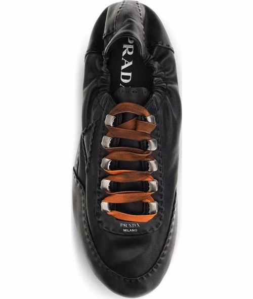 Prada Black Lamb Ovis Aries Aries Chunky Sneakers