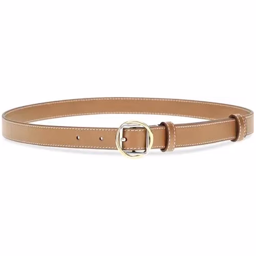 Jacquemus Beige Calf Leather Bos Taurus Thin Belt