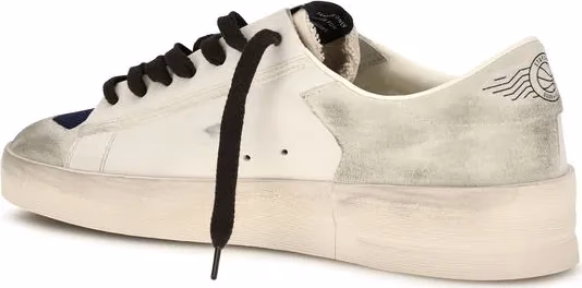 Golden Goose Gray Calf Leather Bos Taurus Low Top Sneakers