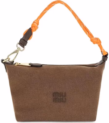 Brown Cotton Shoulder Bag