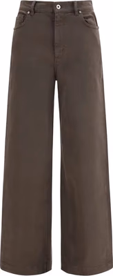 Brown Cotton Casual Pants