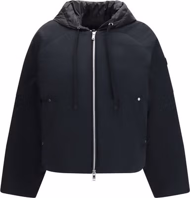 Black Nylon Bomber