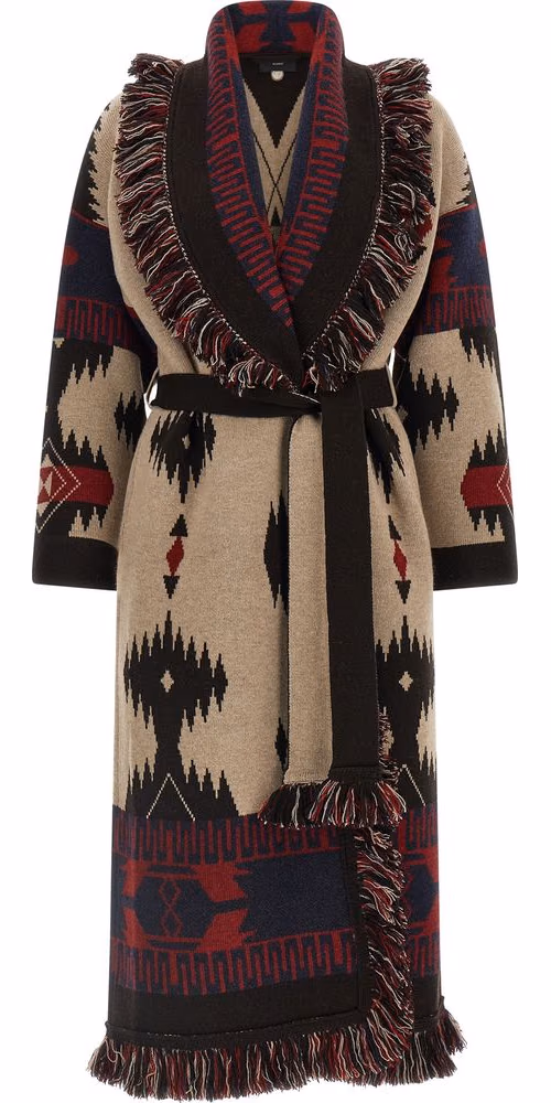Alanui Multicolor Virgin Wool Coat