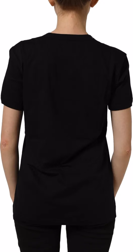 Dolce & Gabbana Black Cotton Crew Neck Short Sleeves T-shirt