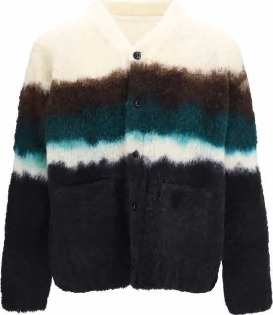 Sacai Multicolor Wool Oves Aries Cardigan