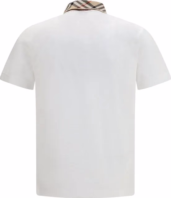 Burberry White Cotton Polo Shirt