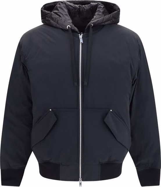 Moose Knuckles Black Nylon Full-Length Jacket