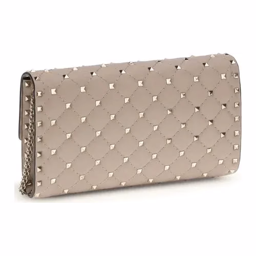 Valentino Garavani Beige Calf Leather Bos Taurus Shoulder Bag
