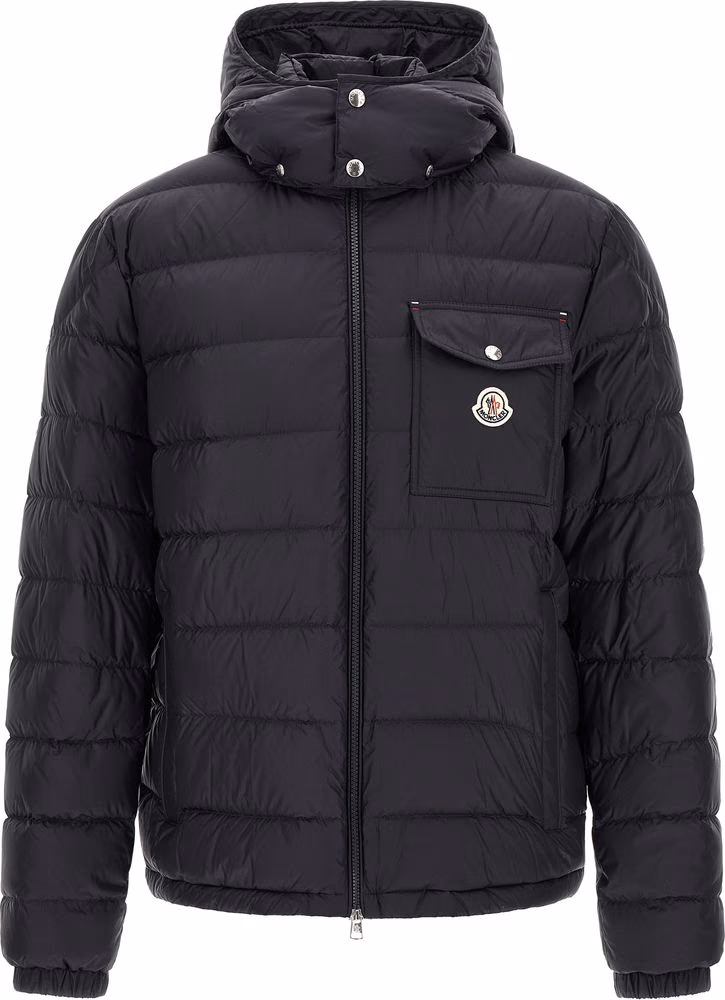 Moncler Blue Polyamide Full-Length Jacket