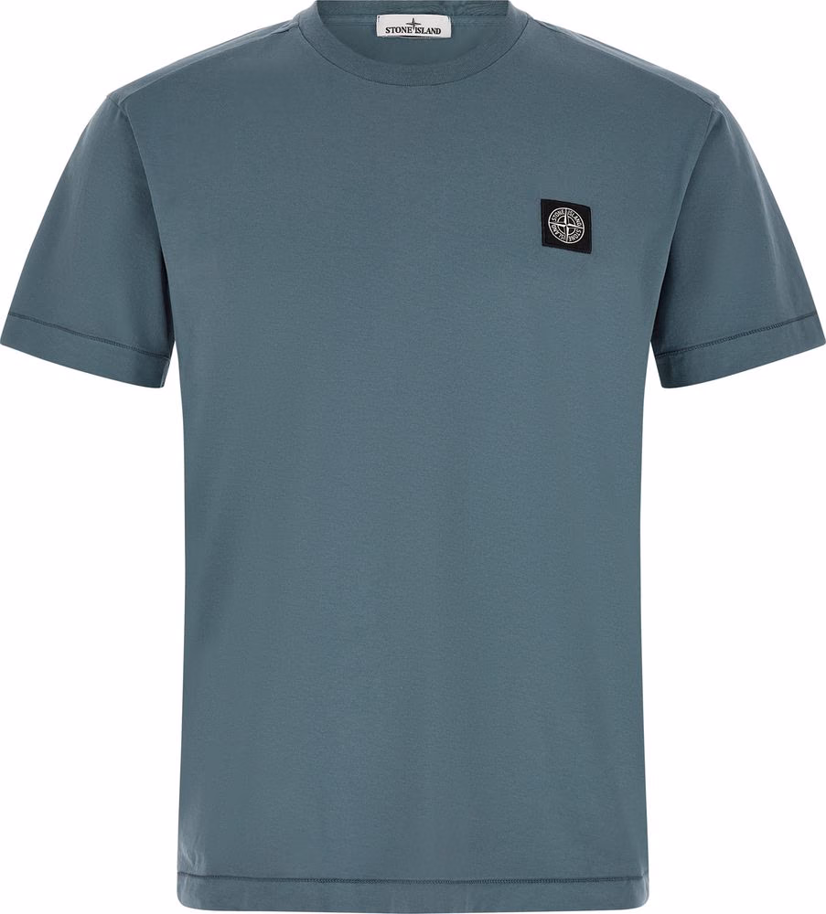 Stone Island Blue Cotton T-Shirt