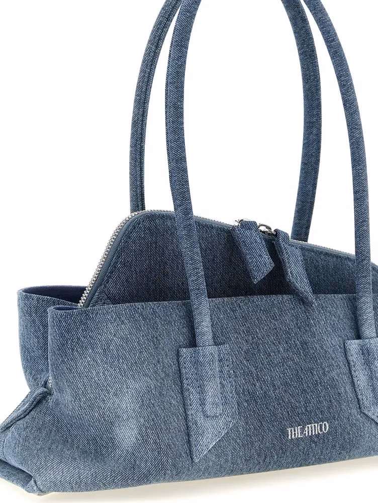 The Attico Blue Cotton Shoulder Bag