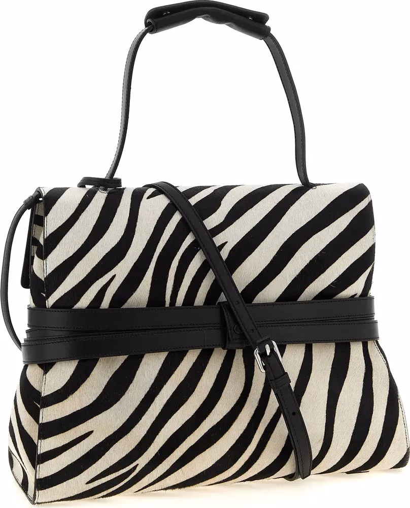 Moschino Bicolor Calfskin Handbag