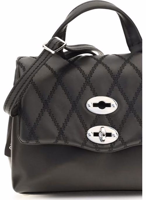 Zanellato Black Calf Leather Bos Taurus Handbag