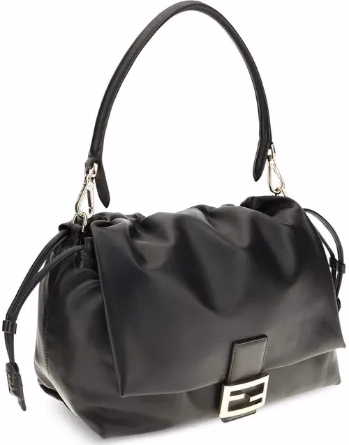 Fendi Black Calf Leather Bos Taurus Shoulder Bag