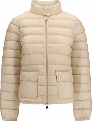 Beige Polyamide Full-Length Jacket