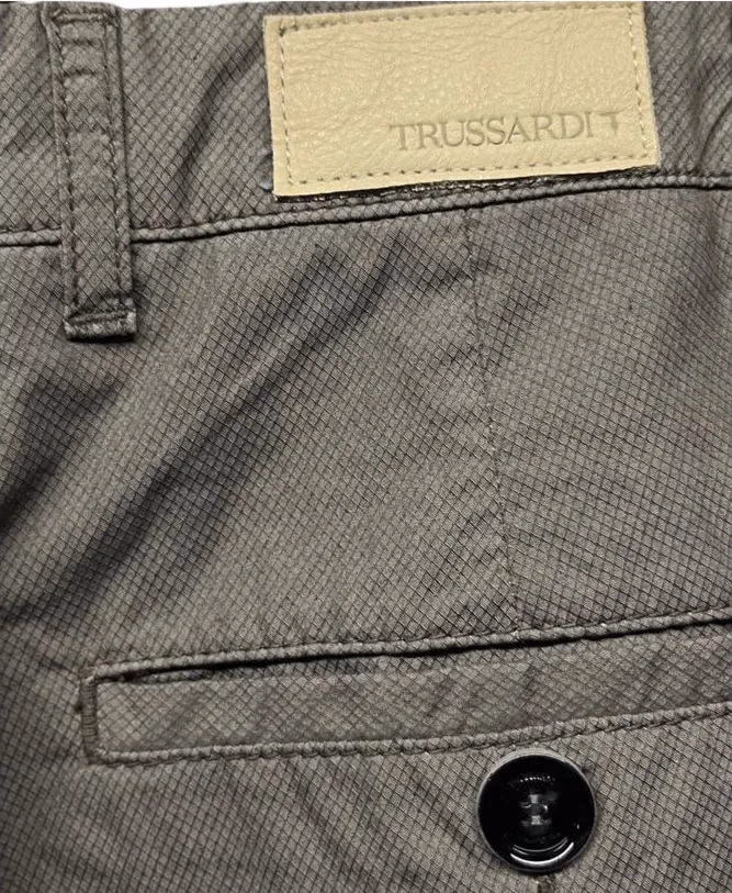 Trussardi Jeans Grey Cotton Men Trouser