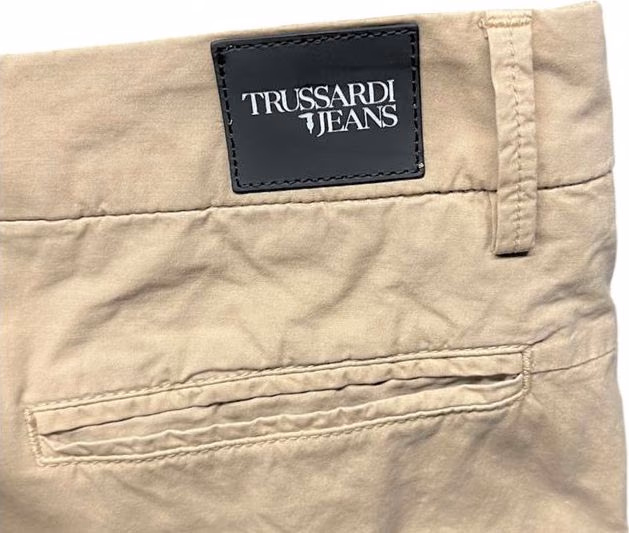 Trussardi Jeans Beige Cotton Men Pants