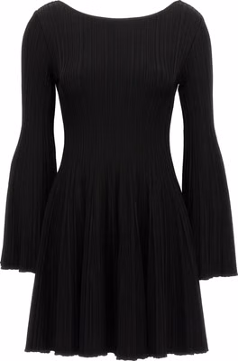 Black Viscose Mini Skirt