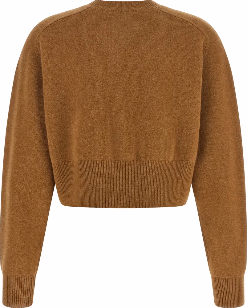 Elisabetta Franchi Brown Wool Cardigan