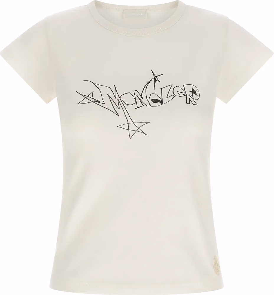 Moncler White Cotton T-Shirt