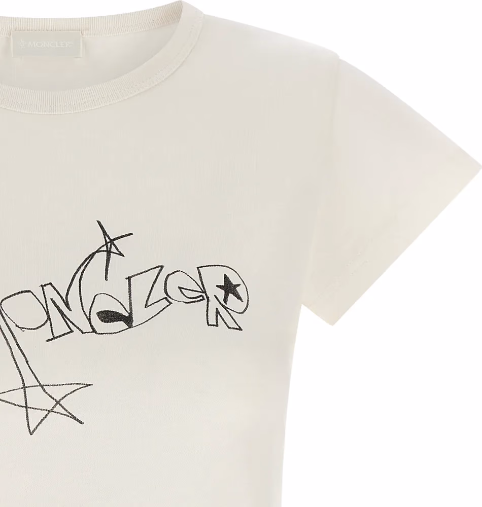 Moncler White Cotton T-Shirt