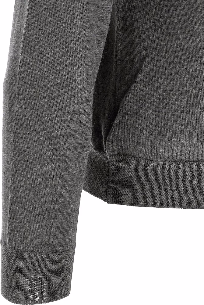 ZANONE Gray Virgin Wool Cardigan