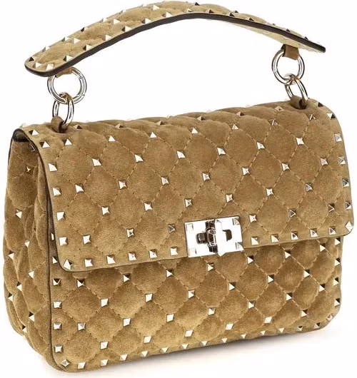 Valentino Garavani Beige Calf Leather Bos Taurus Shoulder Bag