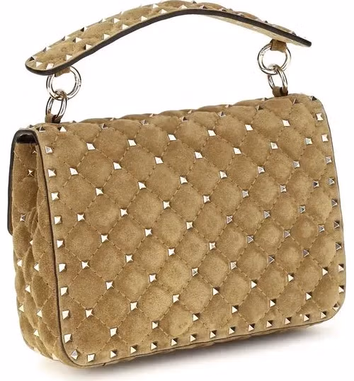 Valentino Garavani Beige Calf Leather Bos Taurus Shoulder Bag