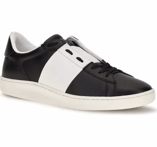 Valentino Garavani Black Calf Leather Bos Taurus Sneakers