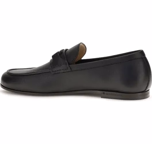 Valentino Garavani Black Deer Slip-On Loafers