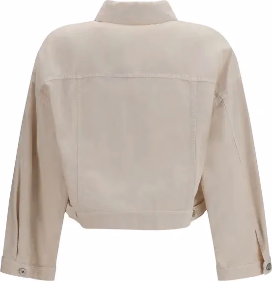 Brunello Cucinelli White Cotton Denim Jacket