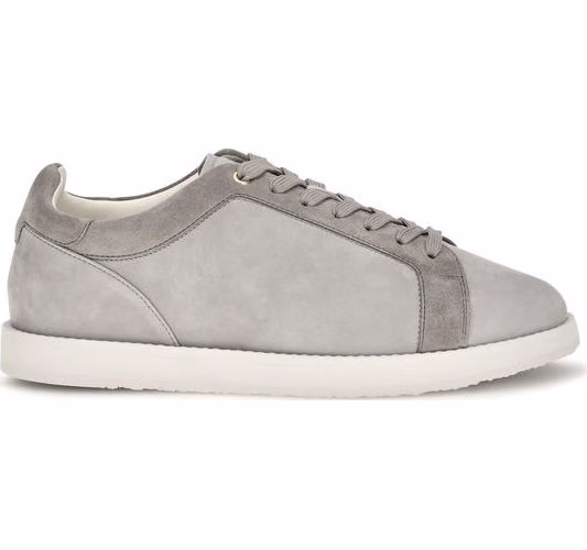 Brunello Cucinelli Gray Suede Leather Low Top Sneakers