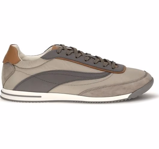 Brunello Cucinelli Beige Suede Leather Low Top Sneakers