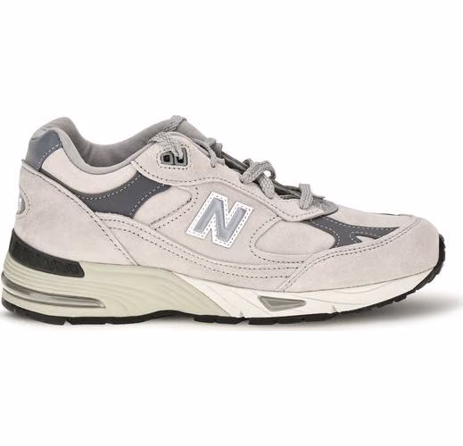 New Balance Gray Suede Leather Athletic Sneakers