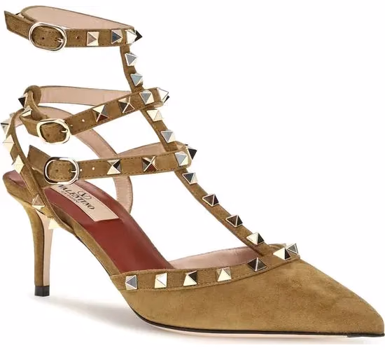 Valentino Garavani Beige Goatskin High Heel Pumps