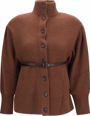 Brown Wool Oves Aries Cardigan