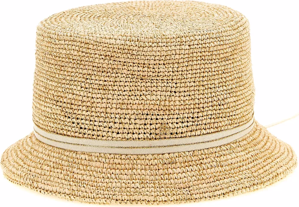 Maison Michel Beige Fabric Sunhat