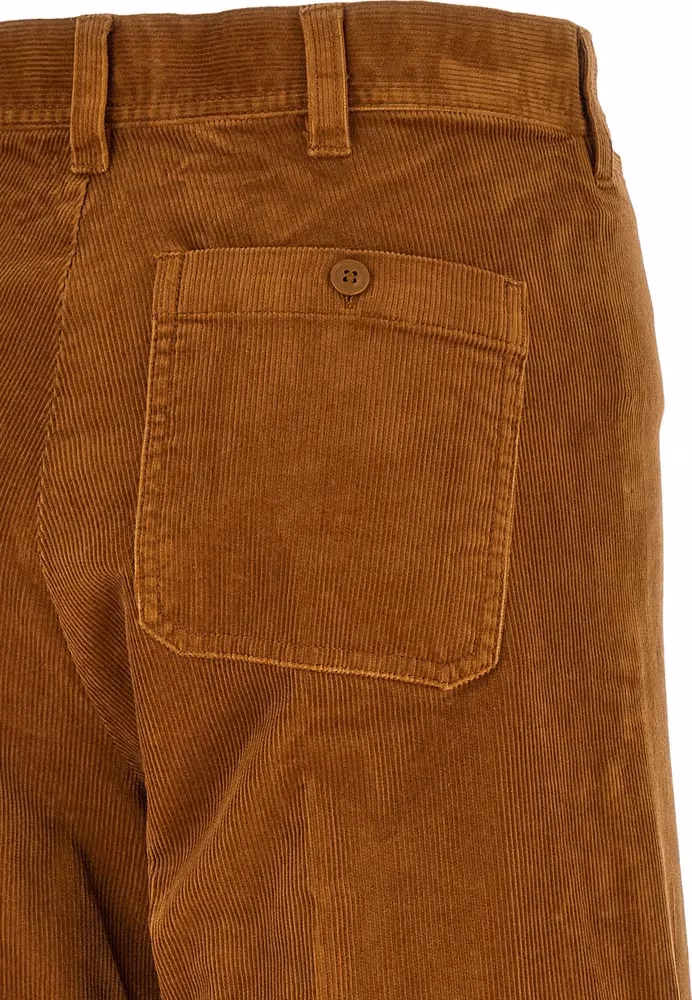Polo Ralph Lauren Brown Cotton Flared Pants