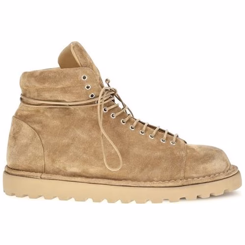 Marsell Beige Suede Leather Lace-Up Boots