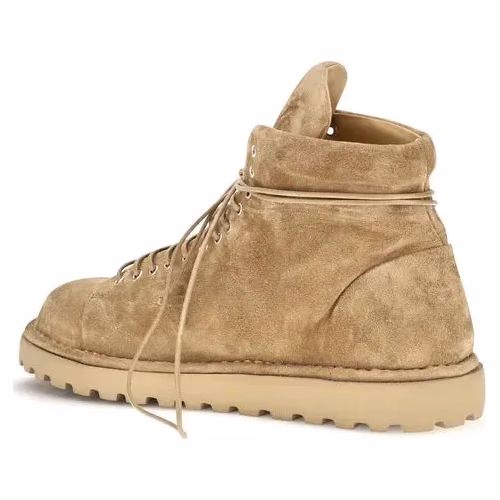 Marsell Beige Suede Leather Lace-Up Boots