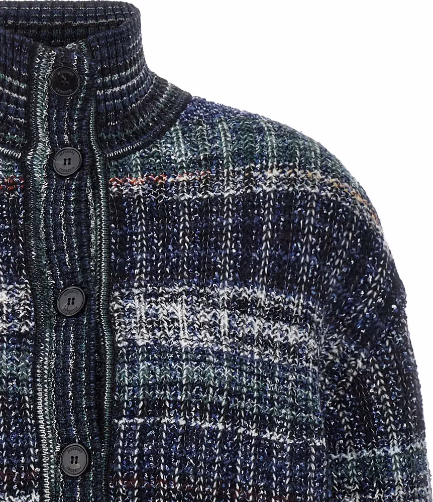 Missoni Blue Wool Cardigan