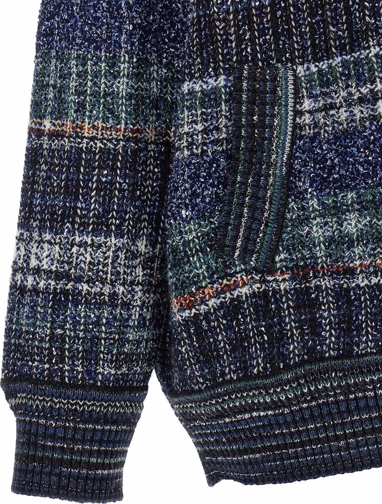 Missoni Blue Wool Cardigan