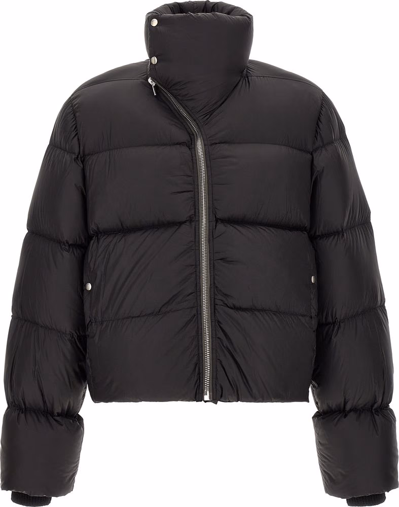 Rick Owens Black Nylon Full-Length Jacket