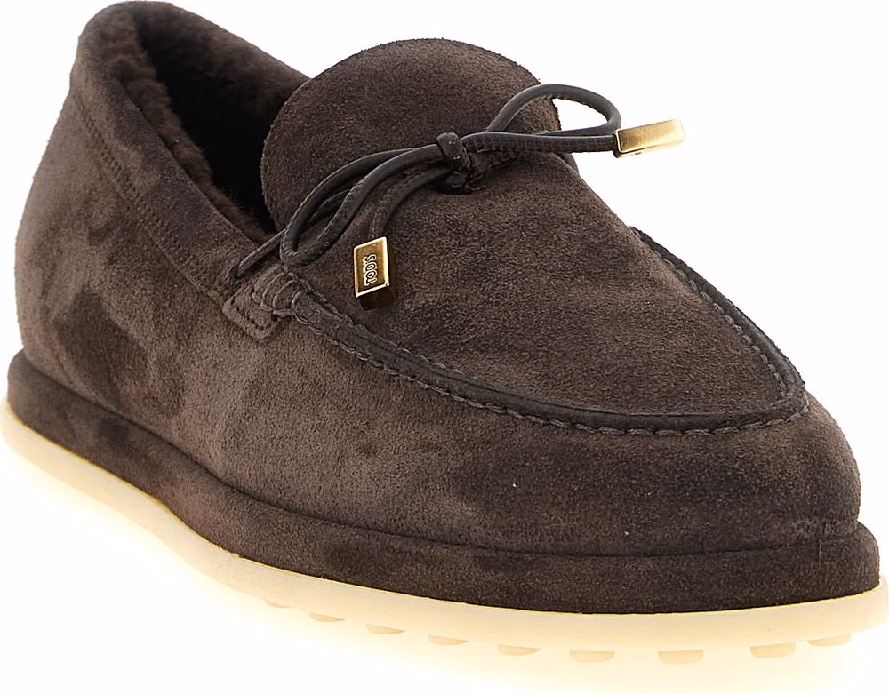 Tod's Brown Calfskin Slip-On Loafers