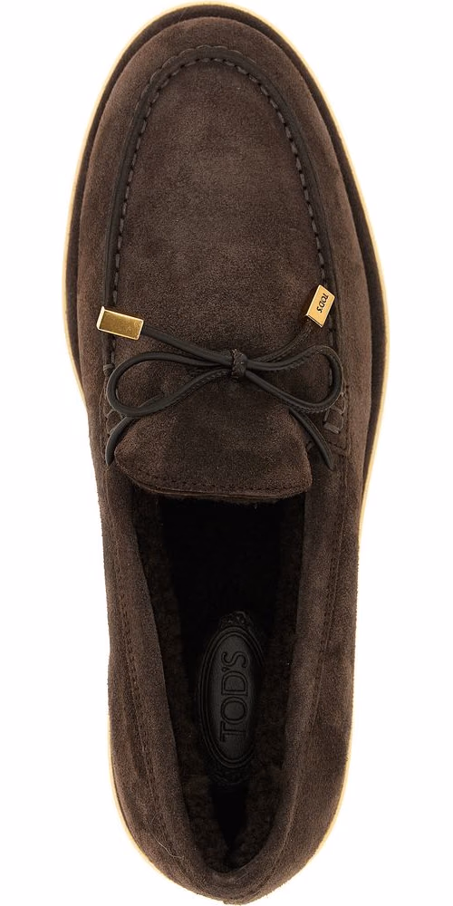 Tod's Brown Calfskin Slip-On Loafers