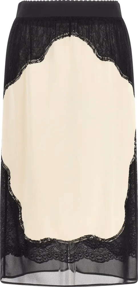 The Attico Bicolor Viscose Midi Skirt