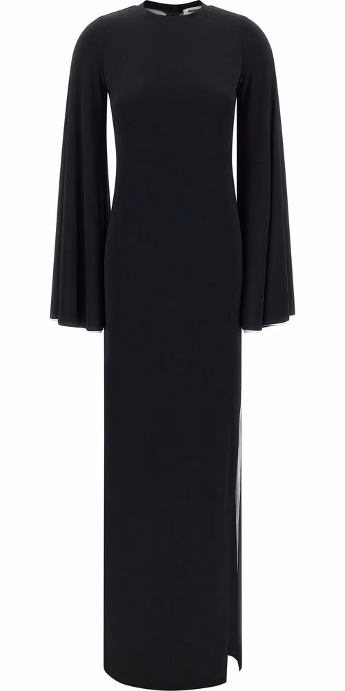 Darkpark Black Polyester Long Dress