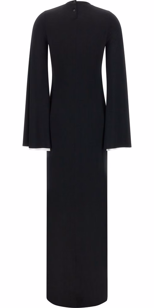 Darkpark Black Polyester Long Dress