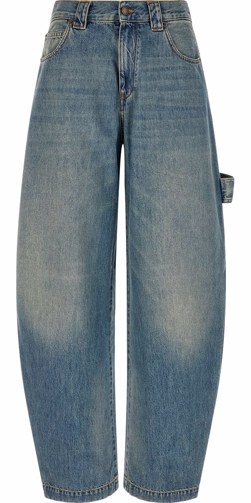 Darkpark Blue Cotton Relaxed Fit Jeans
